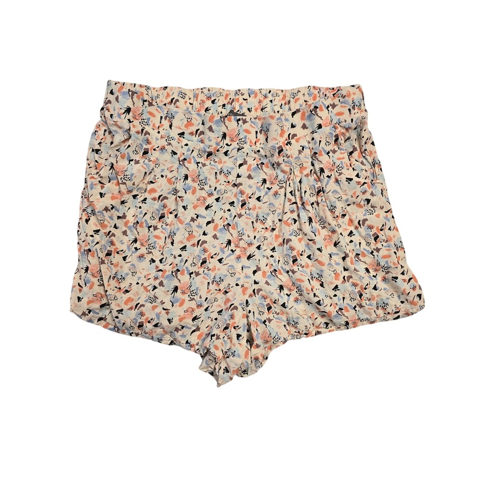 Torrid FeelTheFit Abstract Floral Shorts Womens Plus Size 2 2X Elastic Waist